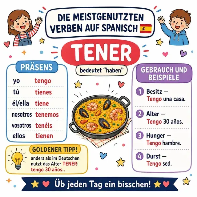 Mindmap: Verb TENER
